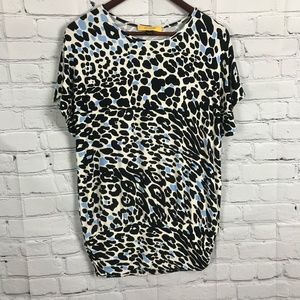 St John Leopard Print Cotton T-shirt